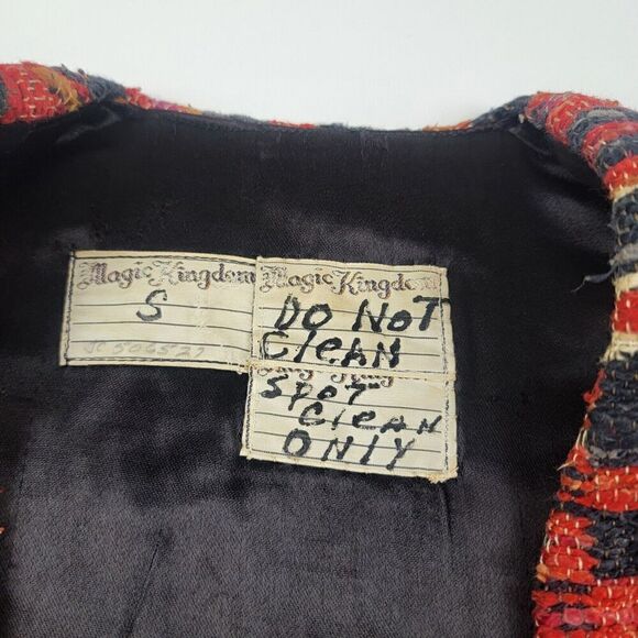 Vintage Disney Magic Kingdom 80's Cast Costume Uniform Red Rare Vneck Small Vtg - Picture 10 of 10